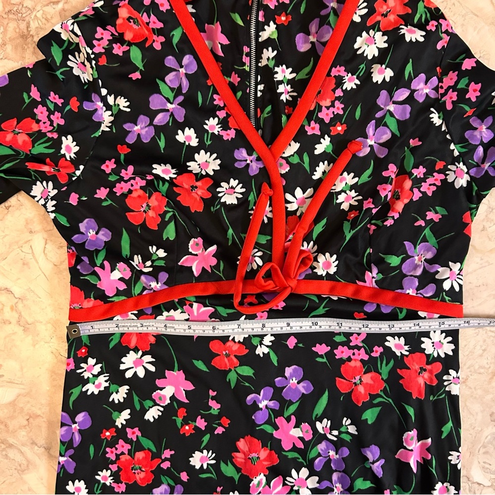 Vintage 60s 70s Floral Maxi Dress Size Medium - Picture 10 of 11